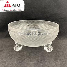 Verre de table de bol en verre glacé transparent